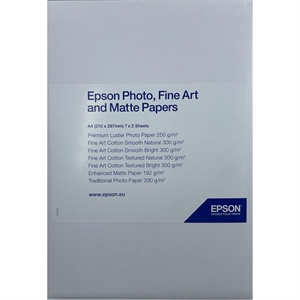Eksempelpakke for Epson Photo, Fine Art og Matt A4-papir